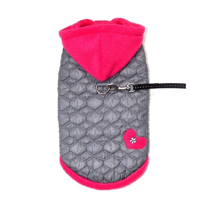 Zimní bunda Šedo-růžová