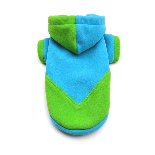 Mikina  Zeleno - modrá s kapucí