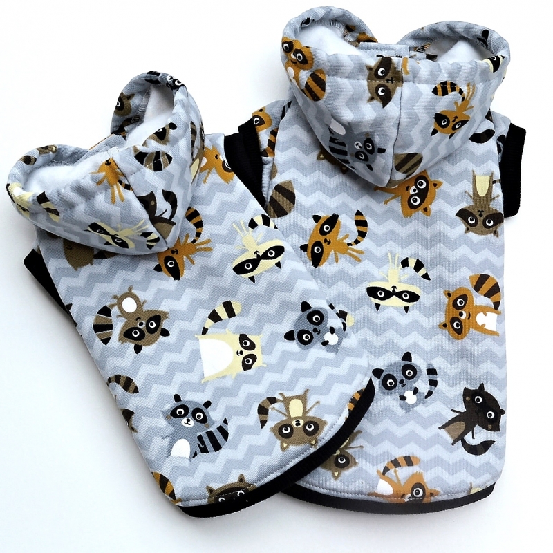 Mikina Světle šedá  Mýval - pro psí holky