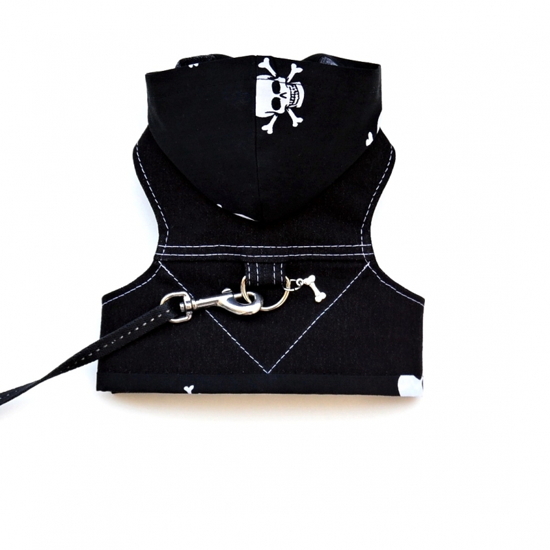 Džínové kšíry Černé - lebky + přívěsek