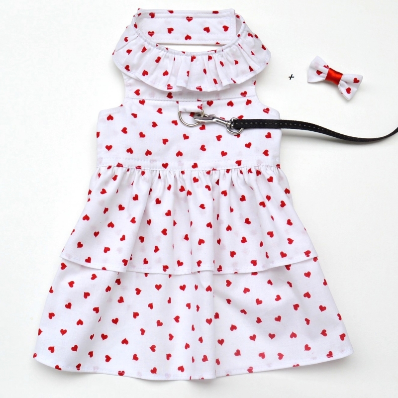 Šaty Srdíčkové + mašlička