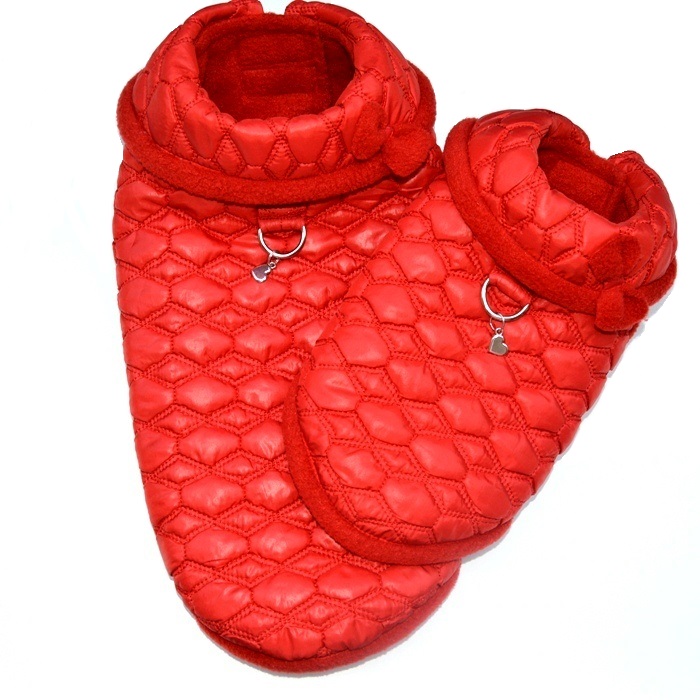 Zimní bunda  Červená s límcem