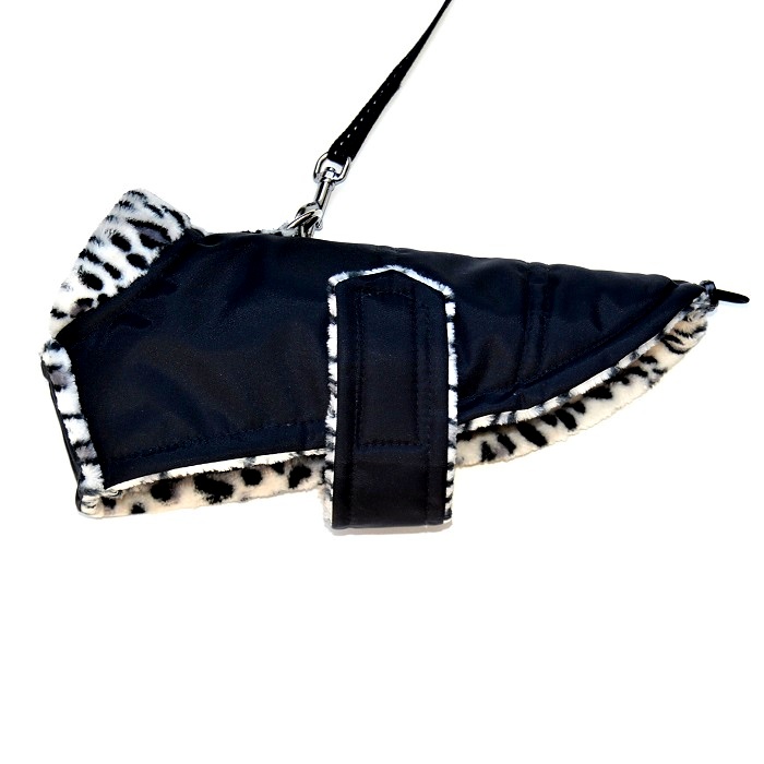 Zateplená vesta Černá - Bílý tygřík