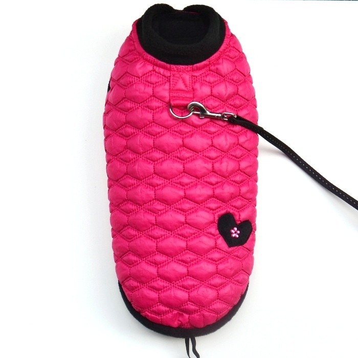 Zimní bunda  Sytě růžová se stojáčkem