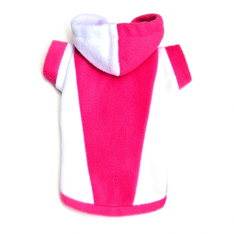 Mikina růžovo-bílá s kapucí