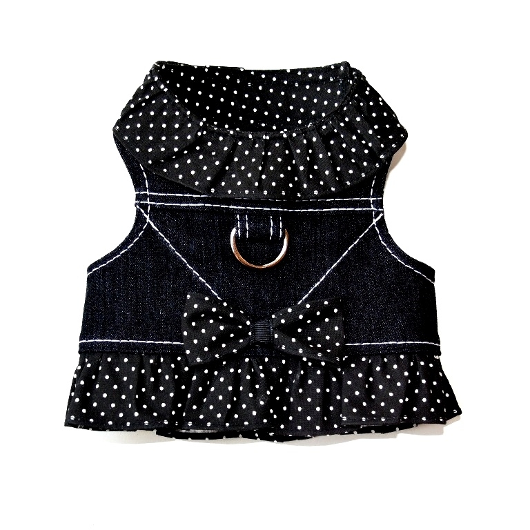 Džínové kšíry  Černé - bílý puntíček