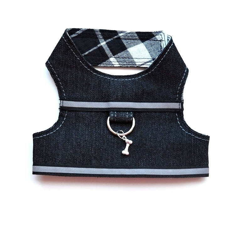 Džínové kšíry  Černé s reflexním proužkem