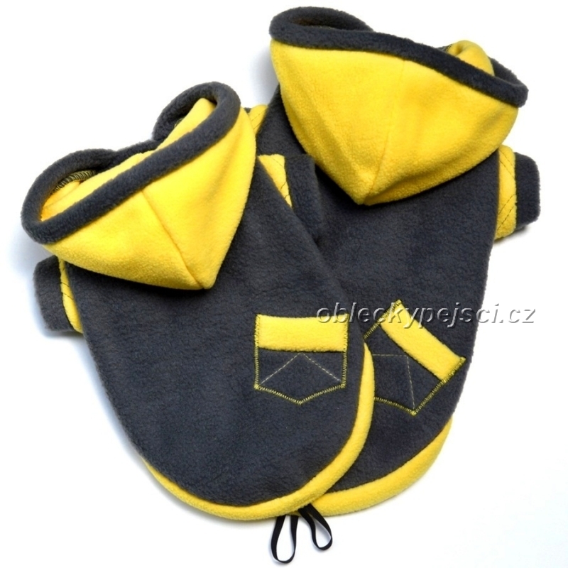 Mikina pro psí kluky Šedo - žlutá