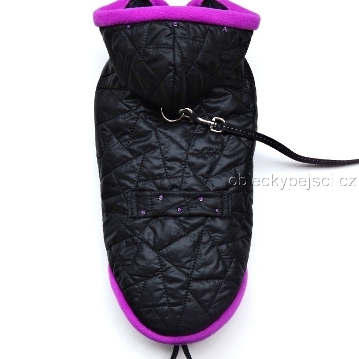 Zimní bunda Černo - fialková