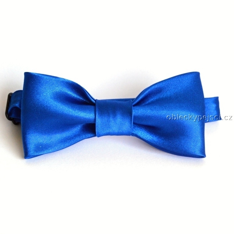 Saténový motýlek Modrý