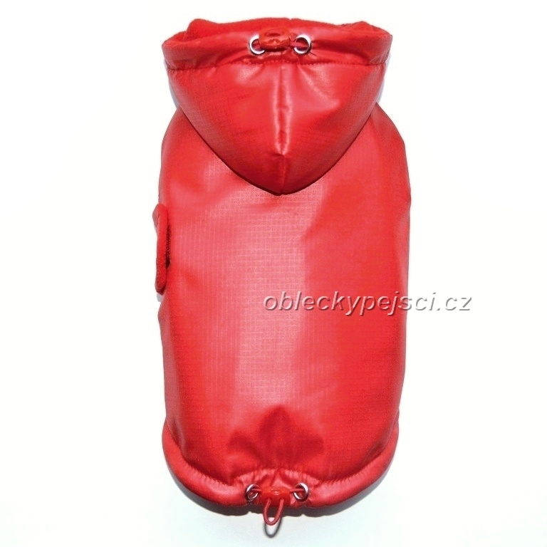 Pláštěnka pro pejsky i fenky Červená - zateplená
