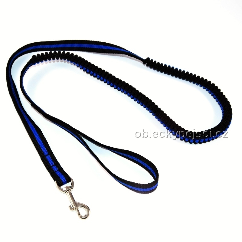 Pružné vodítko Modro - černé