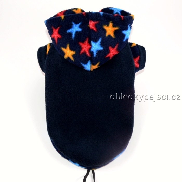 Mikina pro psí kluky Modrá s hvězdičkami