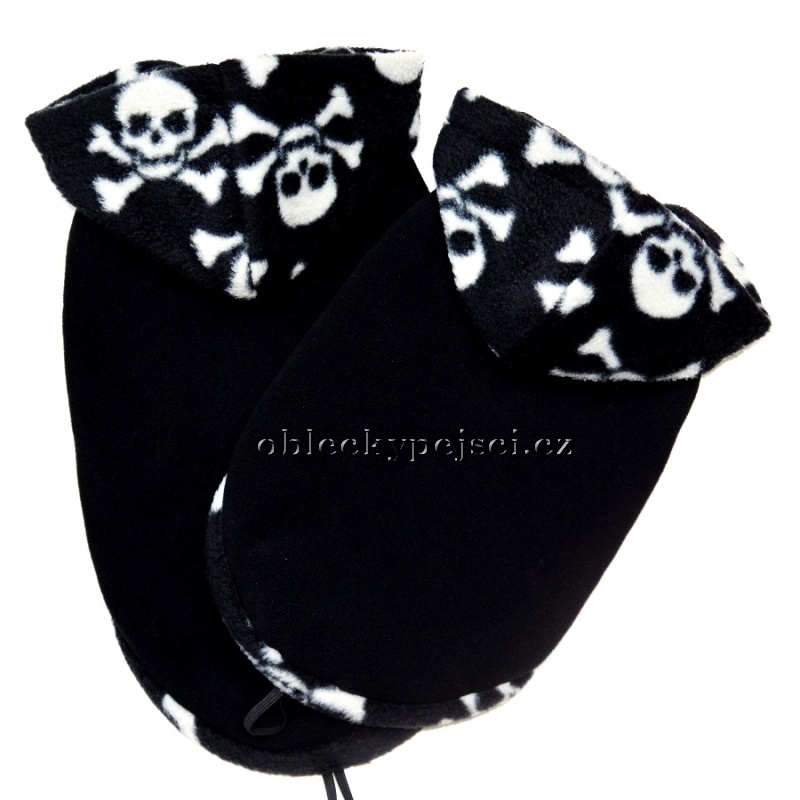 Mikina pro psí kluky Černá s lebkami