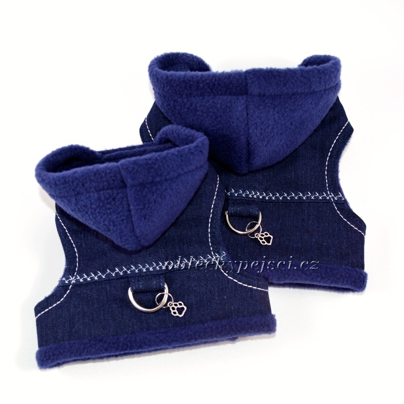 Džínové kšíry + přívěsek Tmavě modré, posl. velikosti!