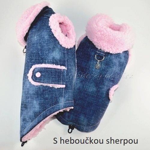 Zimní softshellová bunda s džínovým efektem