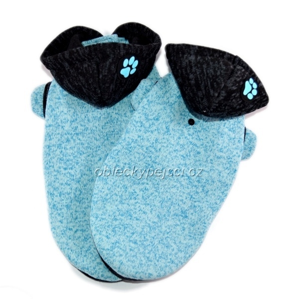 Zimní svetr pro psí kluky Mentolově tyrkysový melír