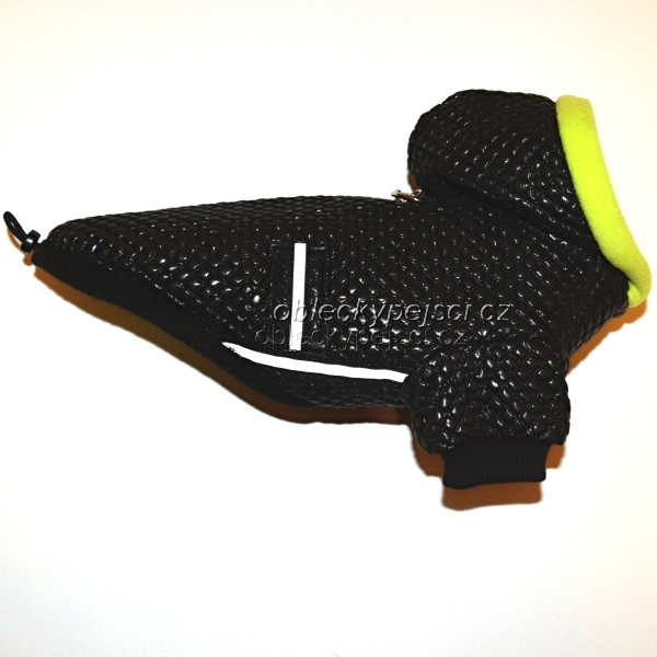 Zimní bunda pro psí kluky Černá s reflexními prvky