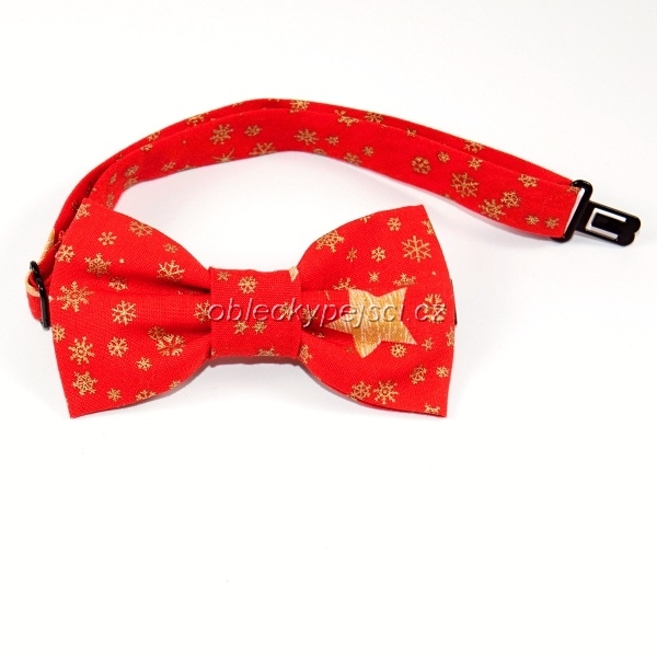 Vánoční motýlek Červeno - zlatý