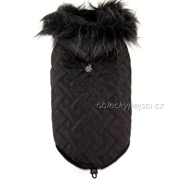 Zimní bunda pro psí holky Černá s rukávy
