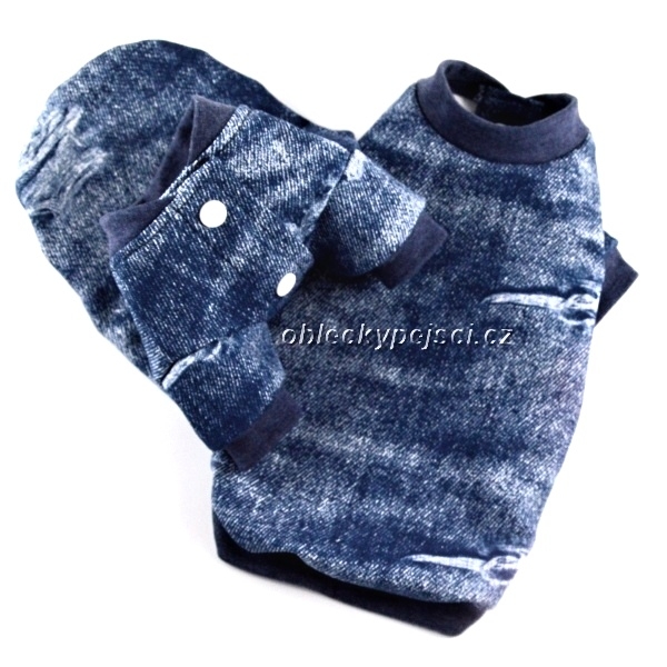 Mikina pro psí kluky s džínovým efektem