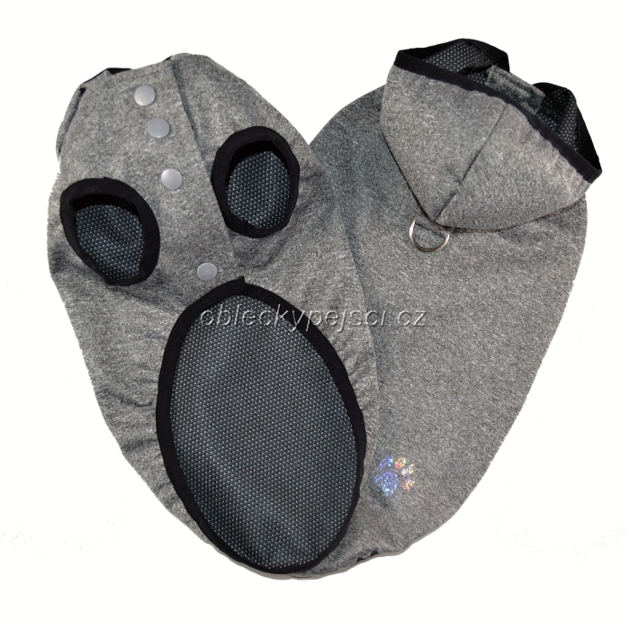 Letní softshellová pláštěnka  Šedý melír