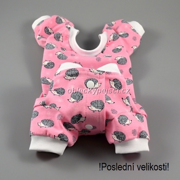 Pyžamo pro psí holky Ježci se zapínáním