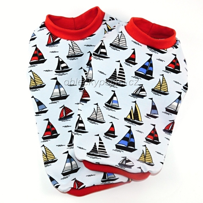 Tričko Plachetnice na světle modré