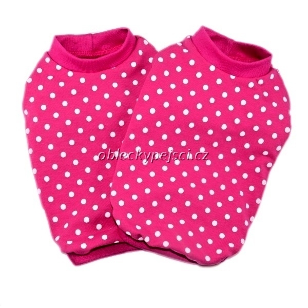 Tričko Růžové - bílý puntík