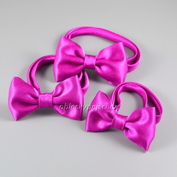 Saténový motýlek Cyklámenový