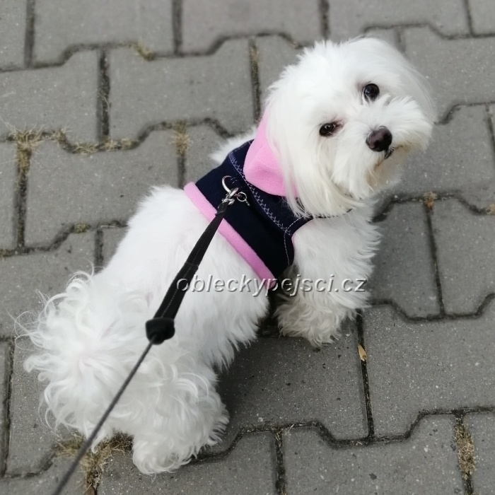 Džínové kšíry + přívěsek Modro - růžové