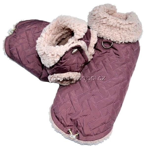 Bunda pro psí holky Tlumená ostružina