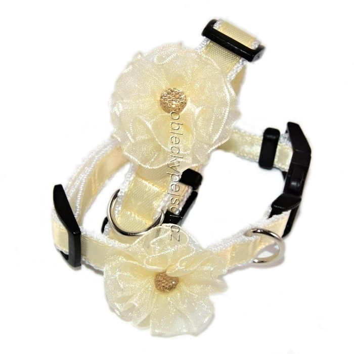 Svatební obojek Vanilková kytička