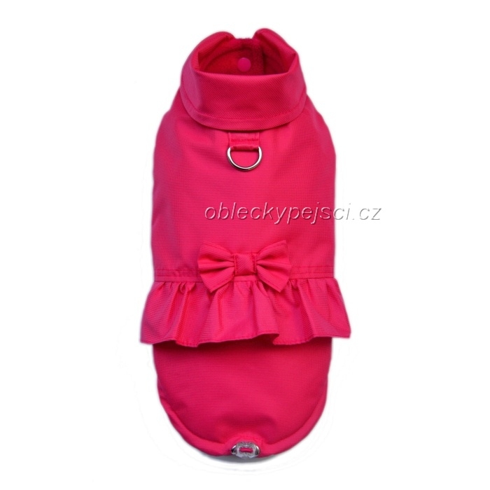 Šusťáková pláštěnka  Sytě růžová s mašličkou