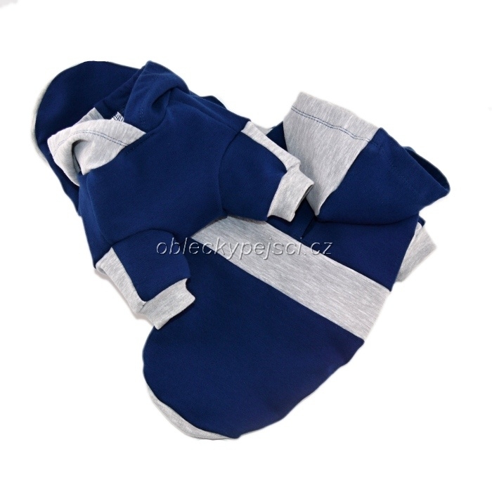 Tepláková mikina Modro - šedá 