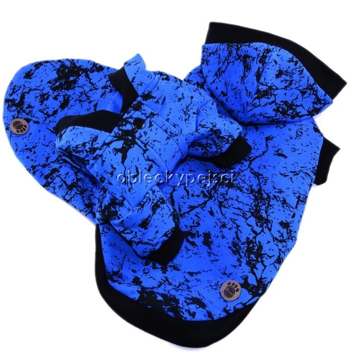 Tepláková mikina Modrý mramor