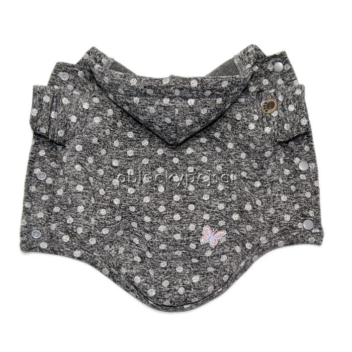 Svetr  Šedý - stříbrný puntík