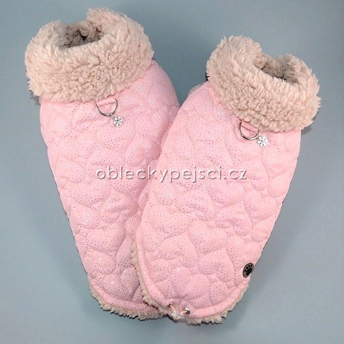 Zimní bunda s límcem Srdíčko