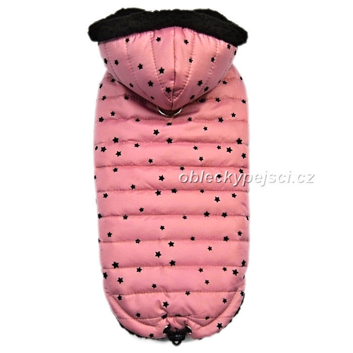 Zimní bunda Růžová s hvězdičkami 