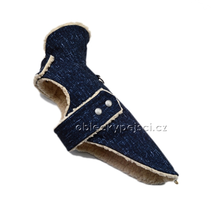 Zimní vesta softshellová s džínovým efektem