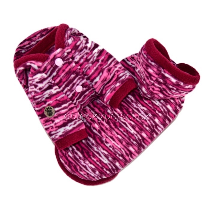 Fleecová mikina Růžový tygřík