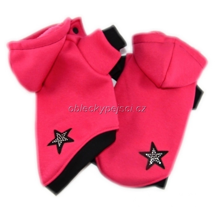 Tepláková mikina  Sytě růžová  