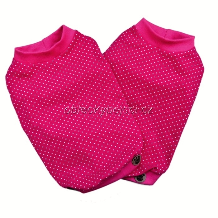 Tričko sytě růžové Bílý puntíček