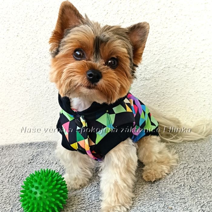 Softshellová bunda Barevný abstrakt