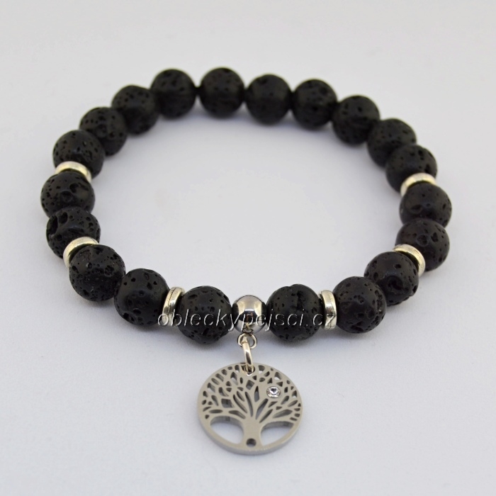 Lávový náramek Strom života