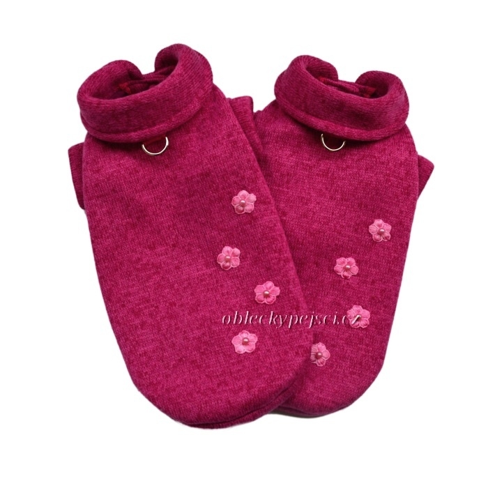 Svetr Růžový s kytičkami