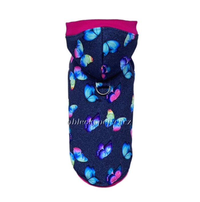 Jarní/podzimní soft. bunda Barevný motýlek