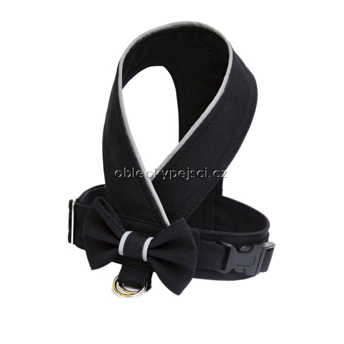 Kšíry s mašličkou Černé s reflex prvky