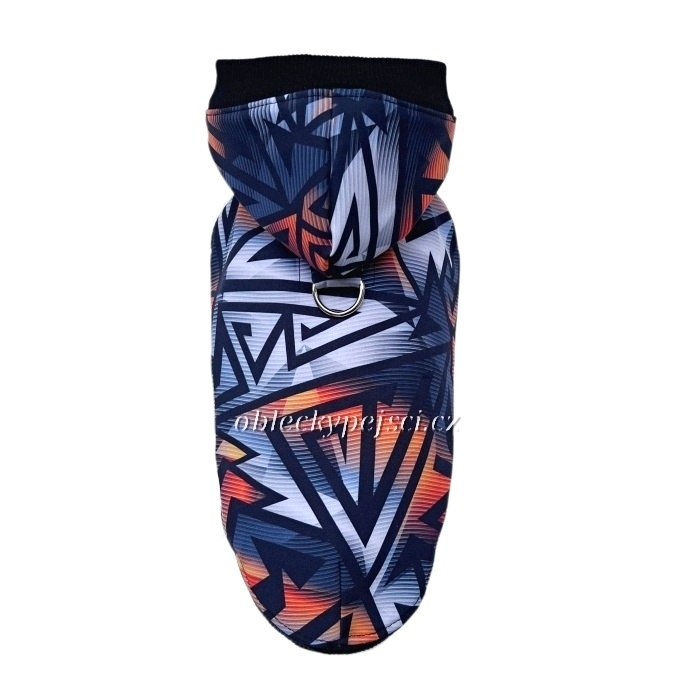 Softshellka jaro/podzim/zima Oranžový abstrakt