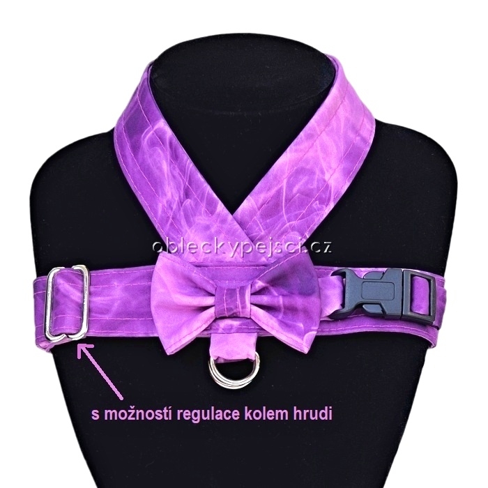 Letní kšíry s mašličkou Růžovo - fialkový kouř